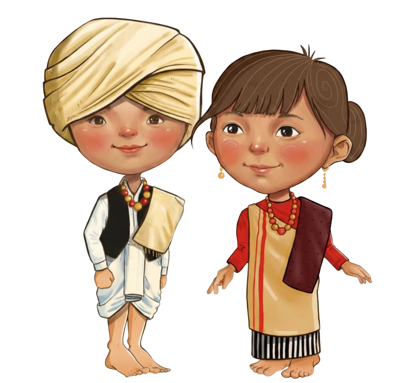 Jaintia children in traditional dress